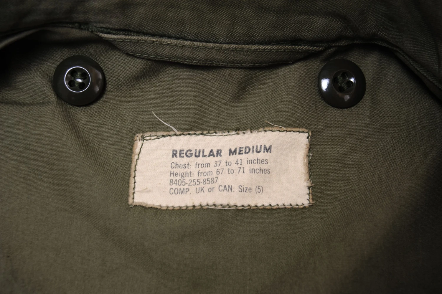 VINTAGE US ARMY M-1951 M51 FIELD JACKET 1963 VIETNAM WAR SIZE MEDIUM REGULAR(Us Army M 1951 M51 1963 Field Jacket Vietnam Regular Medium) 4 VINTAGE US ARMY M-1951 M51 FIELD JACKET 1963 VIETNAM WAR SIZE MEDIUM REGULAR(Us Army M 1951 M51 1963 Field Jacket Vietnam Regular Medium) - Image 4