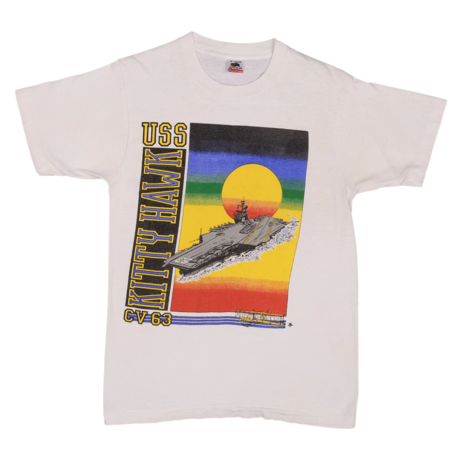 VINTAGE USN NAVY USS CV63 KITTY HAWK 1990S TEE SHIRT SIZE SMALL MADE IN USA(Vintage Usn Navy Uss Cv63 Kitty Hawk 1990s Tee Shirt Size Small Made In Usa) 2 VINTAGE USN NAVY USS CV63 KITTY HAWK 1990S TEE SHIRT SIZE SMALL MADE IN USA(Vintage Usn Navy Uss Cv63 Kitty Hawk 1990s Tee Shirt Size Small Made In Usa) - Image 2