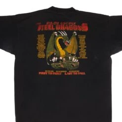 VINTAGE 1ST PLATOON STEEL DRAGONS MILITARY TEE SHIRT 1990S XL MADE IN USA(Vintage 1st Peloton Steel Dragons Military Tee Shirt 1990s Xl Made In Usa)