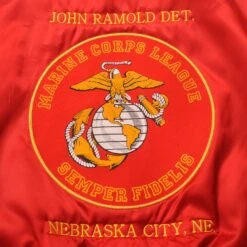 VINTAGE US MARINE CORPS SOUVENIR BOMBER JACKET SIZE MEDIUM(Vintage Us Marine Corps Souvenir Bomber Jacket Size Medium) -Rare Gear USA Shop DSC 1368 1
