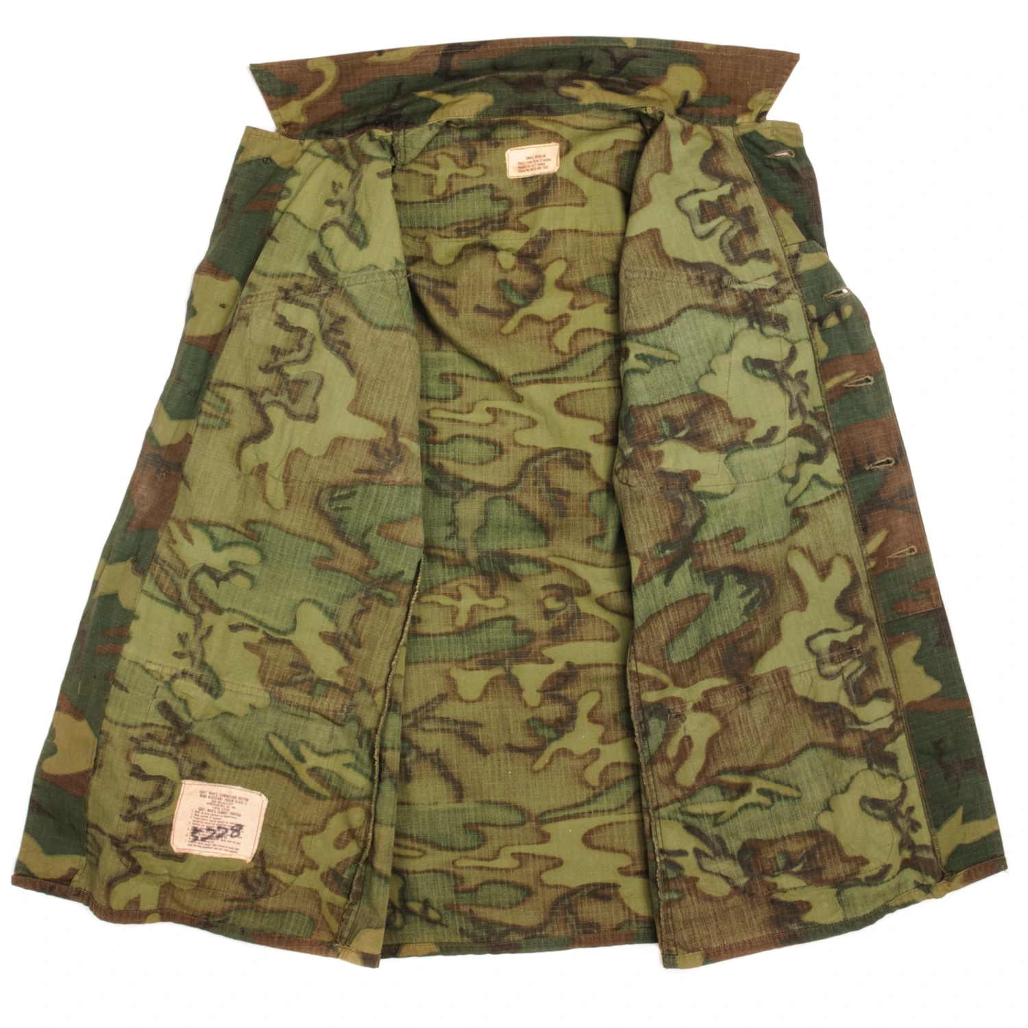 VINTAGE US ARMY TROPICAL COMBAT JACKET 4TH PATTERN ERDL CAMO 1968 VIETNAM WAR SIZE SMALL REGULAR(Vintage Us Army Tropical Combat Jacket 4th Pattern Erdl 1968 Vietnam War Size Small Short) 3 VINTAGE US ARMY TROPICAL COMBAT JACKET 4TH PATTERN ERDL CAMO 1968 VIETNAM WAR SIZE SMALL REGULAR(Vintage Us Army Tropical Combat Jacket 4th Pattern Erdl 1968 Vietnam War Size Small Short) - Image 3