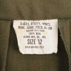 VINTAGE US ARMY UTILITY TROUSERS PANTS WOMENS SLACKS 1976 SIZE 12 W27 L34(Vintage Us Army Utility Trousers Pants Womens Slacks 1976 Size 12 W27 L34) -Rare Gear USA Shop DSC 1528