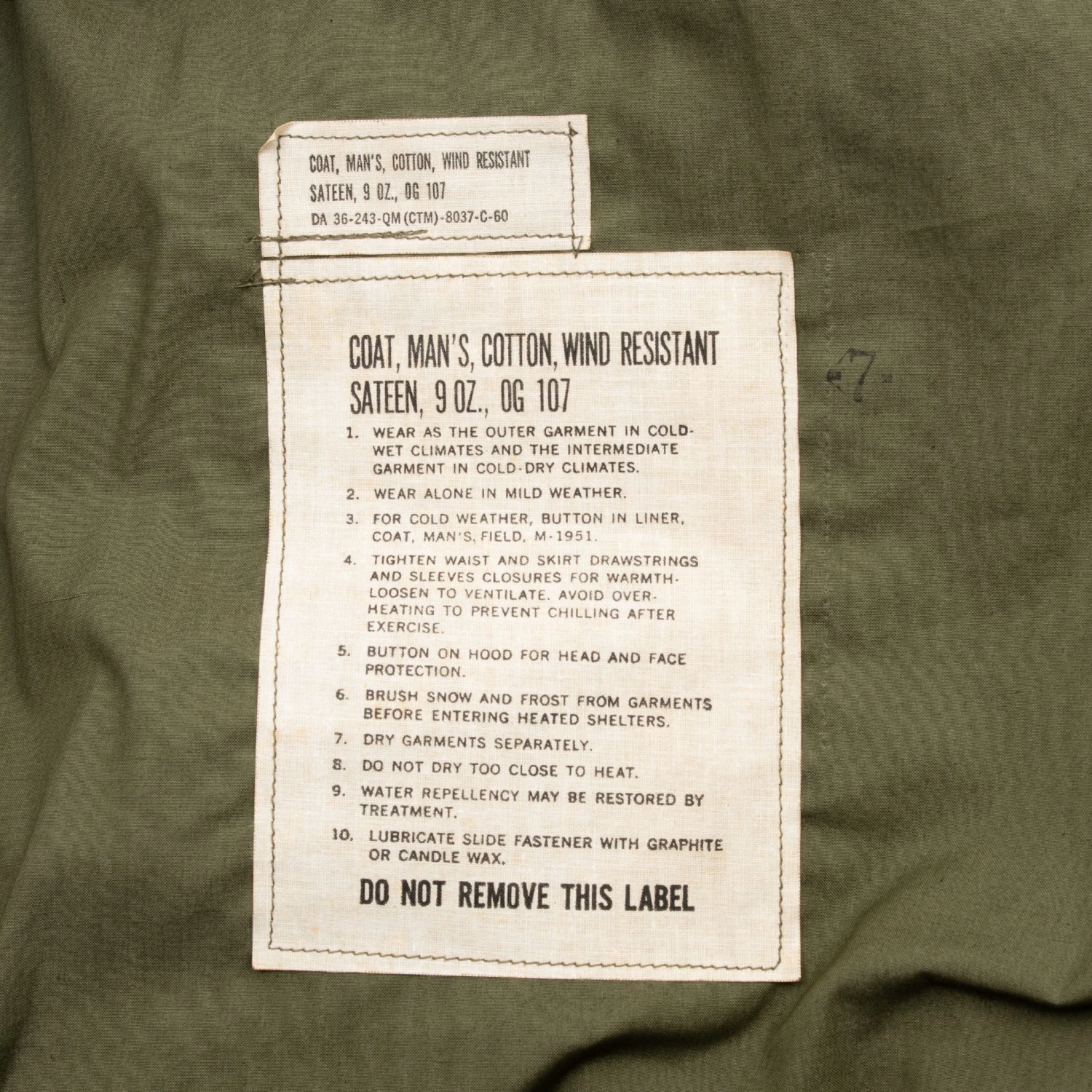 VINTAGE US ARMY M51 FIELD JACKET 1960 VIETNAM WAR LARGE REGULAR DEADSTOCK NOS(Vintage Us Army M51 Field Jacket 1960 Vietnam War Large Regular Deadstock Nos) 5 VINTAGE US ARMY M51 FIELD JACKET 1960 VIETNAM WAR LARGE REGULAR DEADSTOCK NOS(Vintage Us Army M51 Field Jacket 1960 Vietnam War Large Regular Deadstock Nos) - Image 5