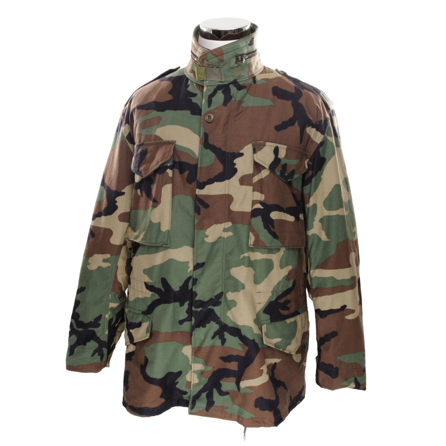 VINTAGE US ARMY M-1965 M65 WOODLAND CAMO FIELD JACKET 1997 LARGE REGULAR NOS(Vintage Us Army M 1965 M65 Woodland Camo Field Jacket 1997 Large Regular Nos) 2 VINTAGE US ARMY M-1965 M65 WOODLAND CAMO FIELD JACKET 1997 LARGE REGULAR NOS(Vintage Us Army M 1965 M65 Woodland Camo Field Jacket 1997 Large Regular Nos) - Image 2