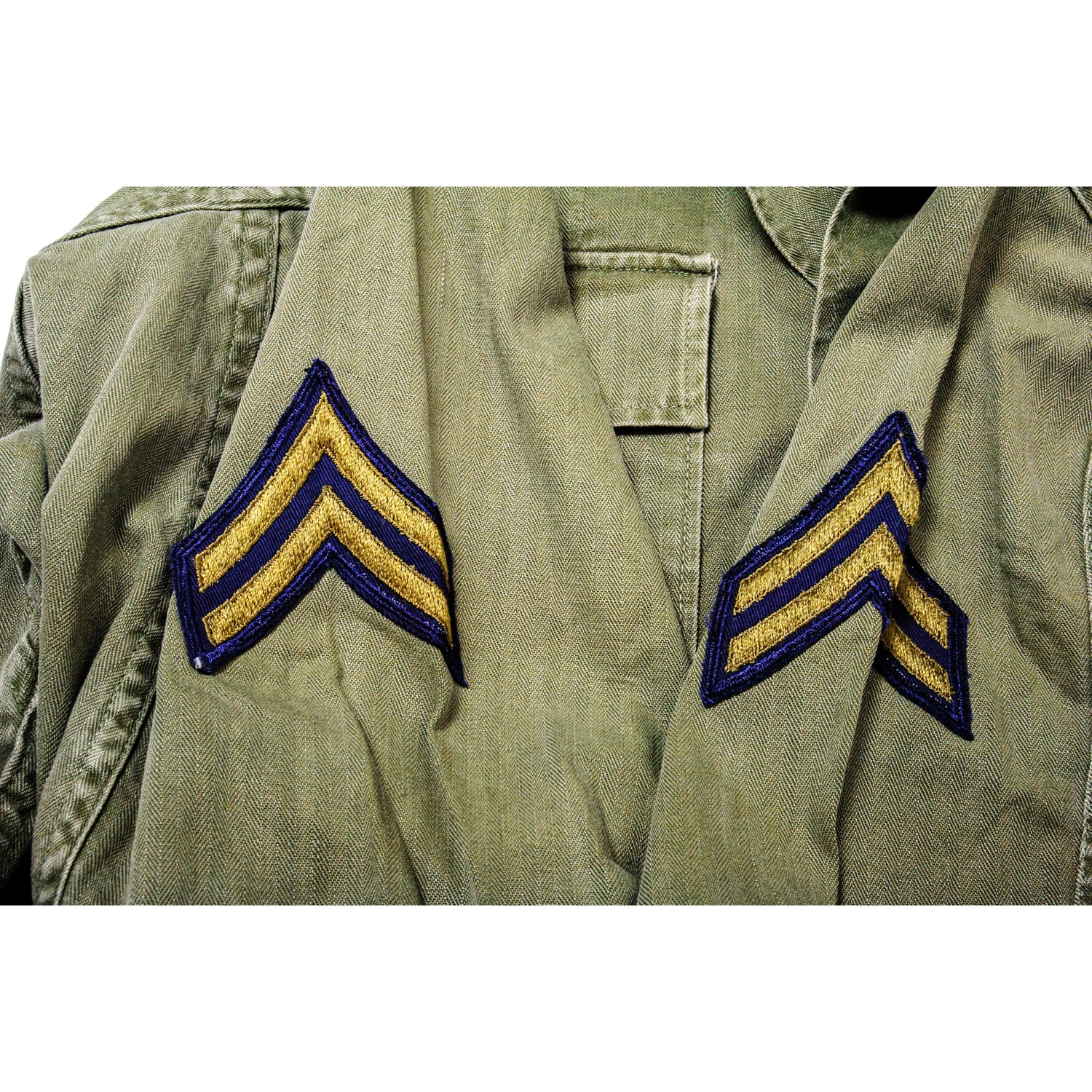 VINTAGE US ARMY UTILITY SHIRT 1940'S WW2 CORPORAL PATCHES(Us Army 1940s Ww2 Utility Shirt Corporal) 5 VINTAGE US ARMY UTILITY SHIRT 1940'S WW2 CORPORAL PATCHES(Us Army 1940s Ww2 Utility Shirt Corporal) - Image 5