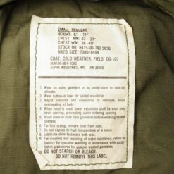 VINTAGE US ARMY M-1965 M65 FIELD JACKET 1980 SIZE SMALL REGULAR NOS DEADSTOCK(Copy Of Vintage Us Army M 1965 M65 Field Jacket 1981 Size Small Regular 3) -Rare Gear USA Shop DSC 1669