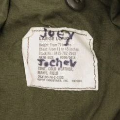 VINTAGE US ARMY M1965 M65 ALPHA IND FIELD JACKET 1974 VIETNAM WAR LARGE LONG(Vintage Us Army M1965 M65 Field Jacket 1974 Vietnam War Size Large Long) 14 VINTAGE US ARMY M1965 M65 ALPHA IND FIELD JACKET 1974 VIETNAM WAR LARGE LONG(Vintage Us Army M1965 M65 Field Jacket 1974 Vietnam War Size Large Long) -Rare Gear USA Shop DSC 1857