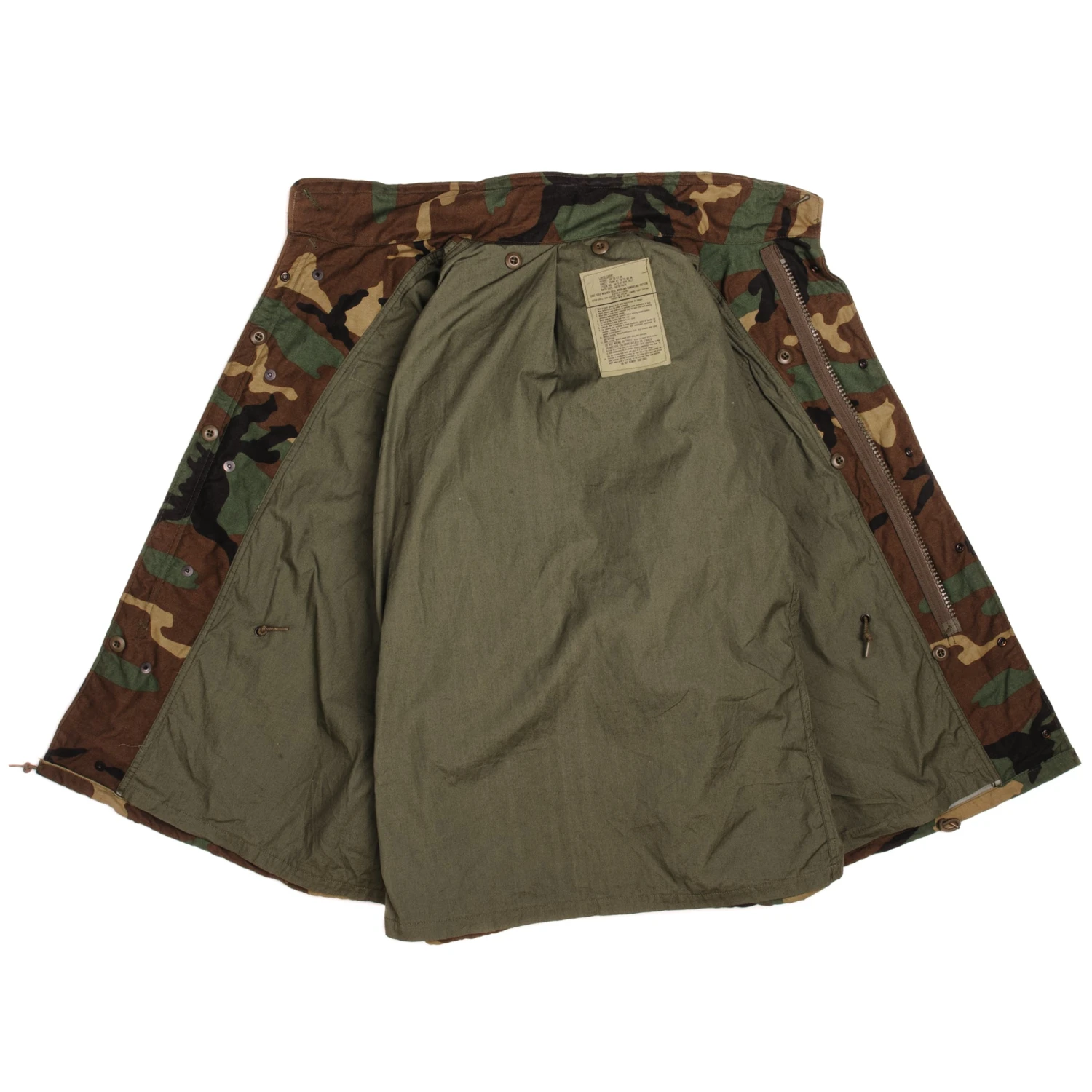 VINTAGE US ARMY M-1965 M65 WOODLAND CAMO FIELD JACKET 1991 SIZE LARGE SHORT(Copy Of Vintage Us Army M 1965 M65 Woodland Camo Field Jacket 1999 Size Medium Regular With Patch) 3 VINTAGE US ARMY M-1965 M65 WOODLAND CAMO FIELD JACKET 1991 SIZE LARGE SHORT(Copy Of Vintage Us Army M 1965 M65 Woodland Camo Field Jacket 1999 Size Medium Regular With Patch) - Image 3