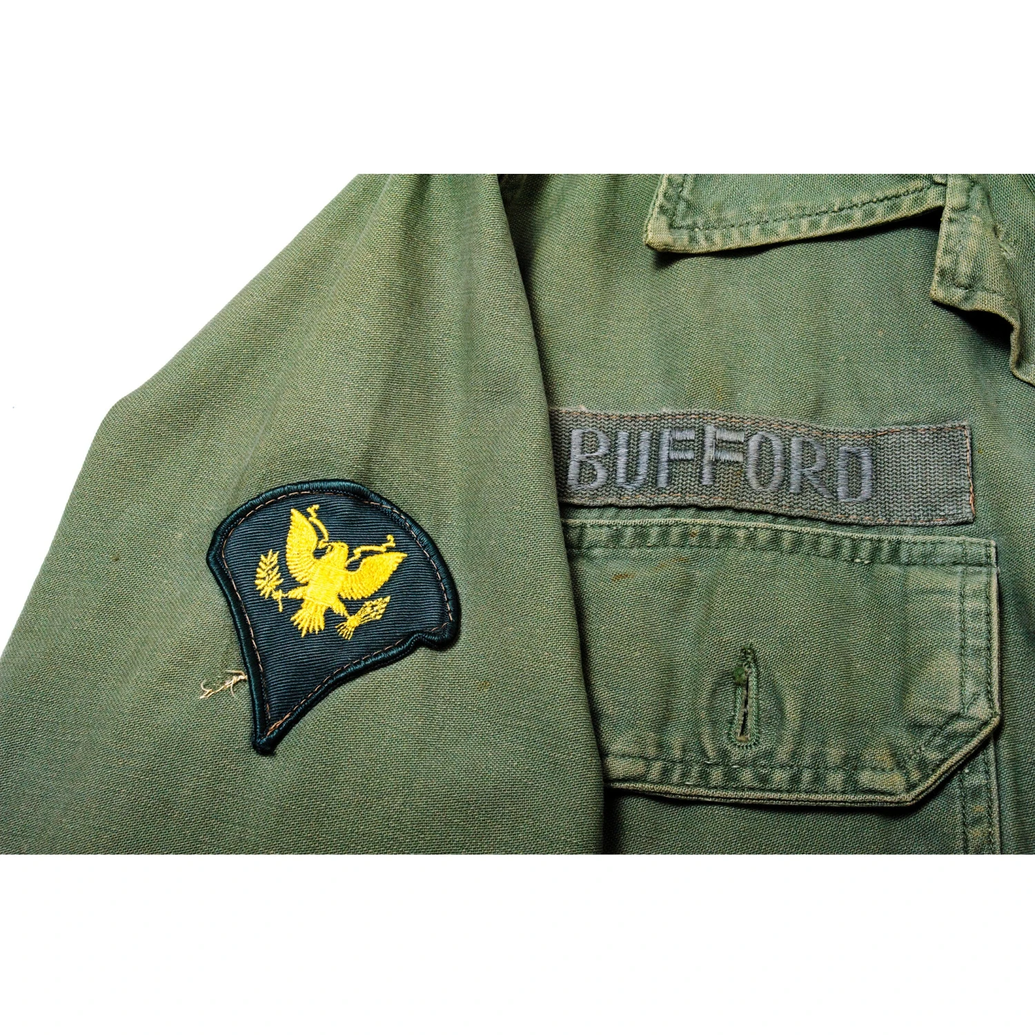 VINTAGE US ARMY UTILITY SHIRT P58 1960's SETAF SPECIALIST E4 PATCHED(Us Army 1960s 1970s Vietnam Shirt Utility Specialist Patched) 4 VINTAGE US ARMY UTILITY SHIRT P58 1960's SETAF SPECIALIST E4 PATCHED(Us Army 1960s 1970s Vietnam Shirt Utility Specialist Patched) - Image 4