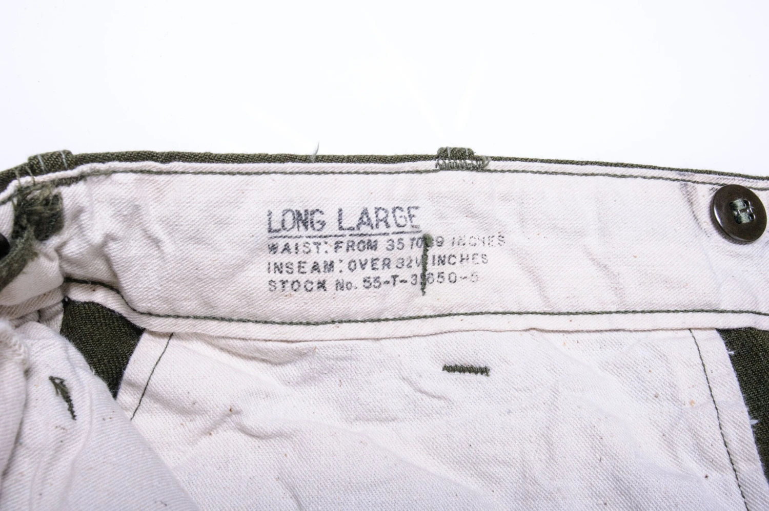US ARMY FIELD TROUSERS PANTS M-1951 M51 1950'S KOREAN WAR SIZE LONG LARGE 38X32(Korean War Field Trousers M 51 1950s Wool Long Large 38x32) 3 US ARMY FIELD TROUSERS PANTS M-1951 M51 1950'S KOREAN WAR SIZE LONG LARGE 38X32(Korean War Field Trousers M 51 1950s Wool Long Large 38x32) - Image 3