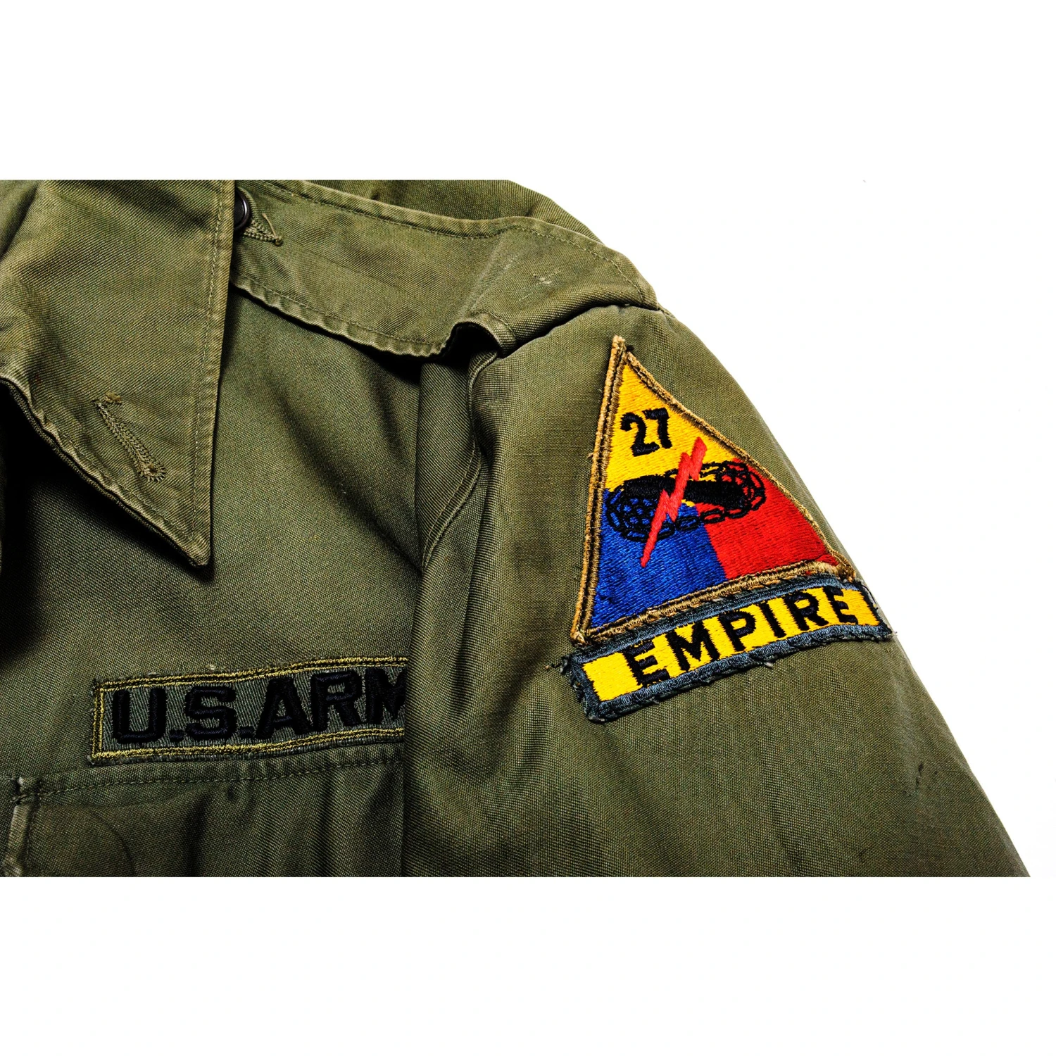 VINTAGE US ARMY M-1951 M51 FIELD JACKET 1960'S 27TH ARMORED DIVISION PATCH SIZE MEDIUM REGULAR(Us Army M 1965 M65 1960s Field Jacket Vietnam War 27th Armored Division) 4 VINTAGE US ARMY M-1951 M51 FIELD JACKET 1960'S 27TH ARMORED DIVISION PATCH SIZE MEDIUM REGULAR(Us Army M 1965 M65 1960s Field Jacket Vietnam War 27th Armored Division) - Image 4