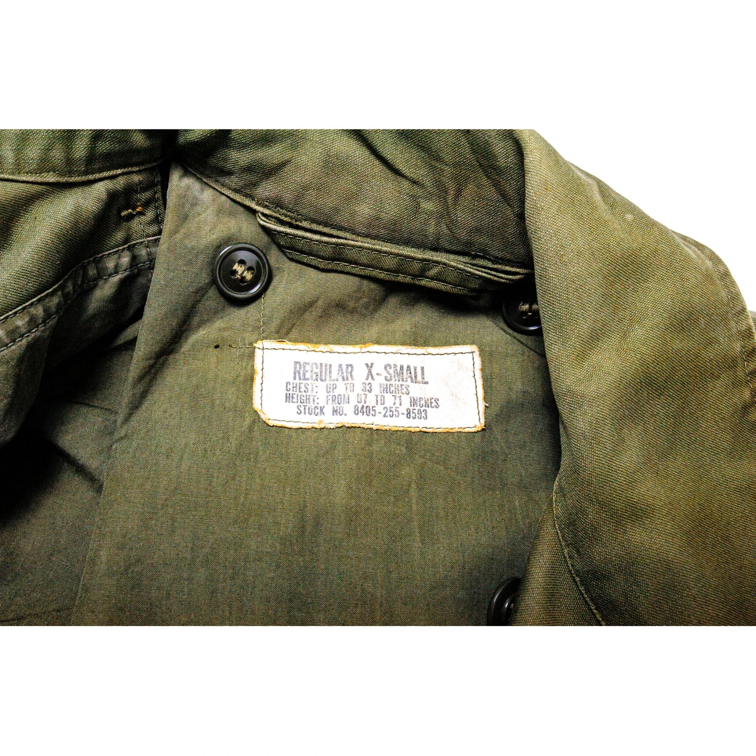 VINTAGE US ARMY M51 FIELD JACKET 1958 PATCHED SIZE XSMALL REGULAR(Us Army M 1951 M51 1958 Field Jacket Korean War Extra Small Regular 6th Air Defense Specialist Patch) 3 VINTAGE US ARMY M51 FIELD JACKET 1958 PATCHED SIZE XSMALL REGULAR(Us Army M 1951 M51 1958 Field Jacket Korean War Extra Small Regular 6th Air Defense Specialist Patch) - Image 3