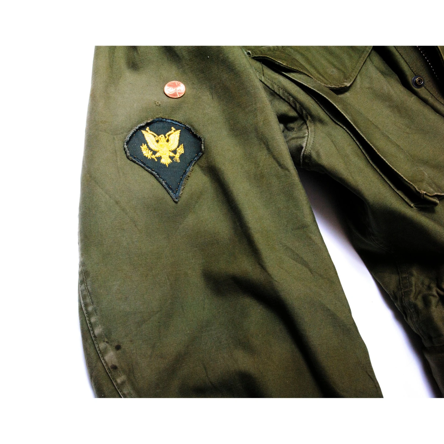 VINTAGE US ARMY M51 FIELD JACKET 1958 PATCHED SIZE XSMALL REGULAR(Us Army M 1951 M51 1958 Field Jacket Korean War Extra Small Regular 6th Air Defense Specialist Patch) 8 VINTAGE US ARMY M51 FIELD JACKET 1958 PATCHED SIZE XSMALL REGULAR(Us Army M 1951 M51 1958 Field Jacket Korean War Extra Small Regular 6th Air Defense Specialist Patch) - Image 8