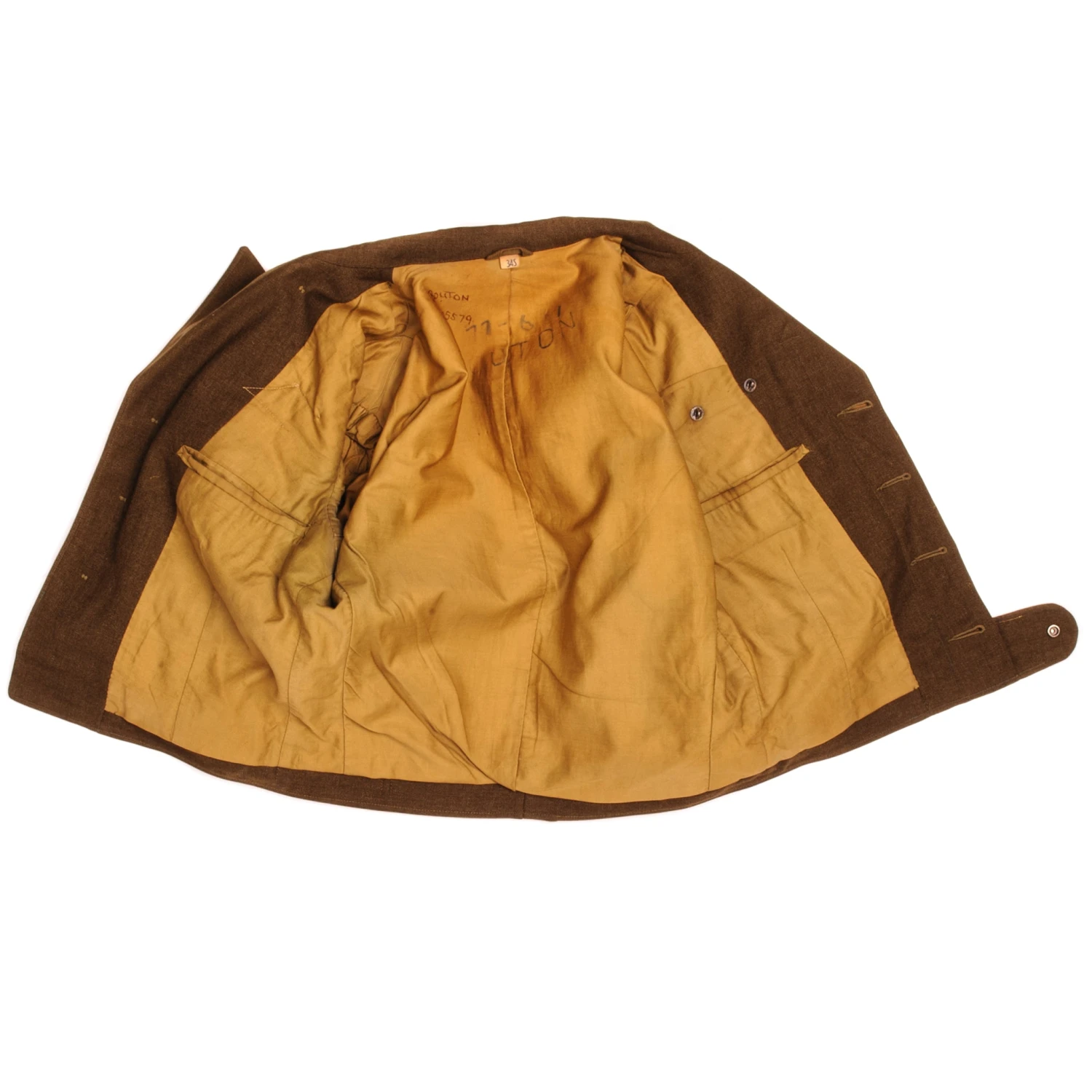 VINTAGE US ARMY WOOL FIELD JACKET WW2 ERA SIZE 34S WITH PATCHES, INSIGNIAS AND RIBBONS(Vintage Us Army Wool Field Jacket Size 34s With Patches Insignias And Ribbons) 3 VINTAGE US ARMY WOOL FIELD JACKET WW2 ERA SIZE 34S WITH PATCHES, INSIGNIAS AND RIBBONS(Vintage Us Army Wool Field Jacket Size 34s With Patches Insignias And Ribbons) - Image 3