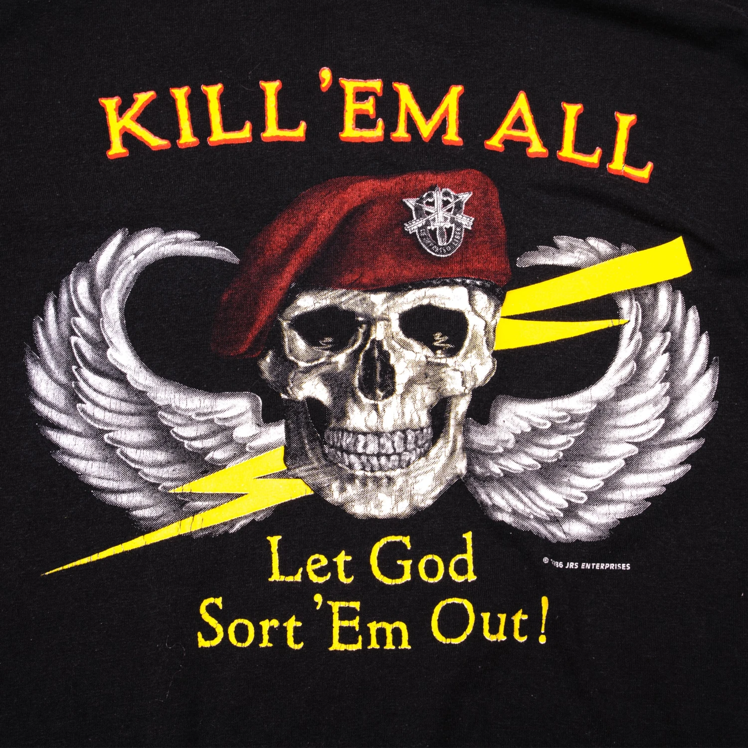 VINTAGE US SPECIAL FORCES TEE SHIRT 1986 SIZE LARGE(Vintage Us Special Forces Tee Shirt 1986 Size Large) 6 VINTAGE US SPECIAL FORCES TEE SHIRT 1986 SIZE LARGE(Vintage Us Special Forces Tee Shirt 1986 Size Large) - Image 6