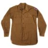 VINTAGE US ARMY M-37 M37 FLANNEL SHIRT 1945 WW2 SIZE 15 X 34 PATCHED(Vintage Us Army M 37 M37 Flannel Shirt 1945 Ww2 Size 15 X 34)