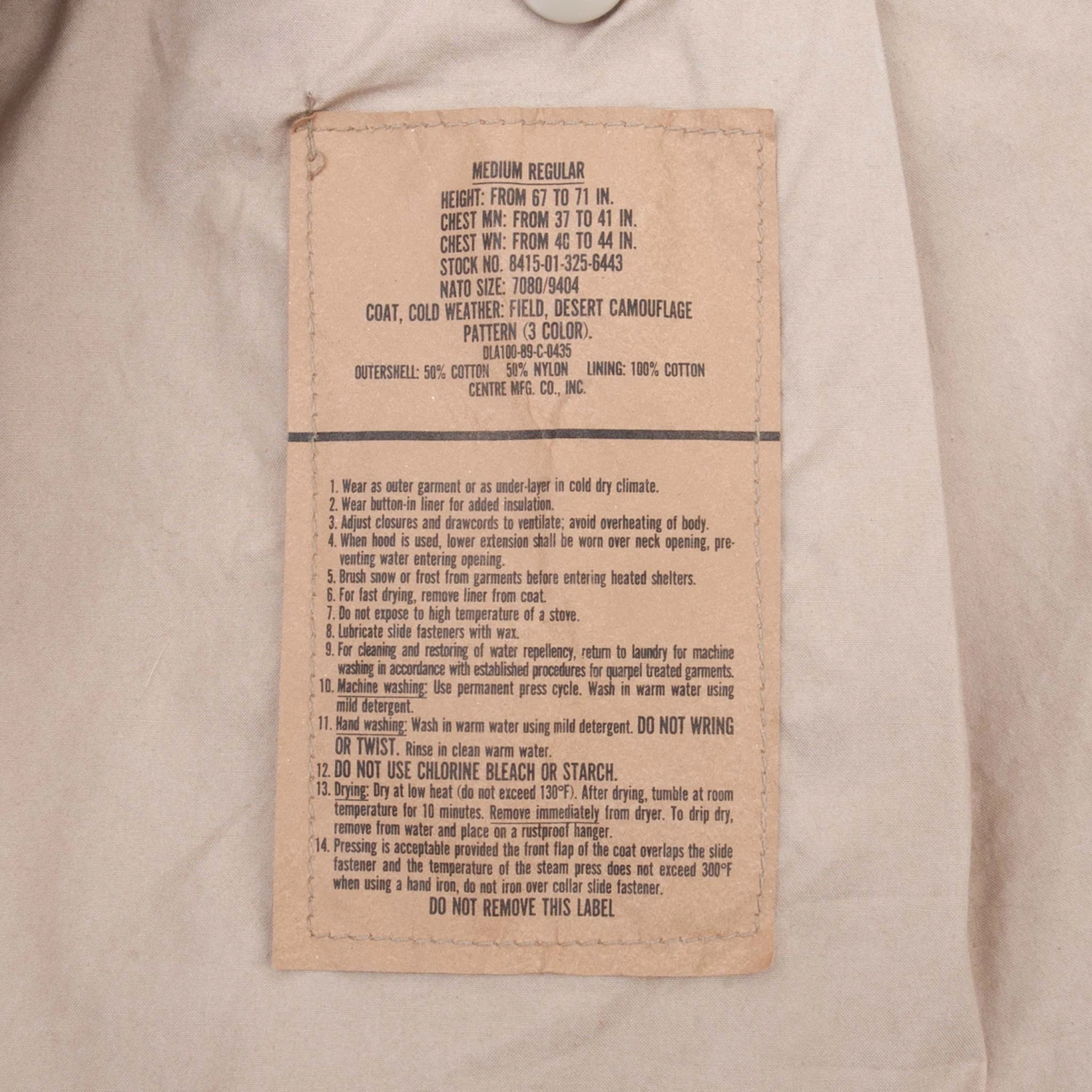 VINTAGE US ARMY M65 FIELD JACKET DESERT CAMO 1989 SIZE MEDIUM REGULAR(Vintage Us Army M65 Field Jacket Desert Camo 1989 Size Medium Regular) 4 VINTAGE US ARMY M65 FIELD JACKET DESERT CAMO 1989 SIZE MEDIUM REGULAR(Vintage Us Army M65 Field Jacket Desert Camo 1989 Size Medium Regular) - Image 4