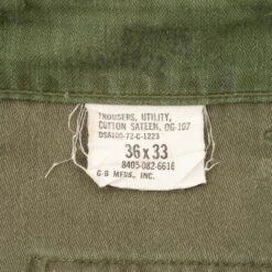 VINTAGE US ARMY UTILITY TROUSERS PANTS OG-107 SATEEN 1972 VIETNAM WAR SIZE 34X31(Vintage Us Army Utility Trousers Pants Og 107 Sateen 1972 Vietnam War Size 34x31) -Rare Gear USA Shop DSC 2383 32f3a7dc f800 4d55 8fa2 e4f44cfee28f