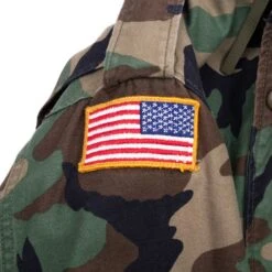 VINTAGE US ARMY M65 WOODLAND CAMO PATCH FIELD JACKET 2005 MEDIUM REGULAR(Vintage Us Army M65 Woodland Camo Patch Field Jacket 2005 Medium Regular) -Rare Gear USA Shop DSC 2579