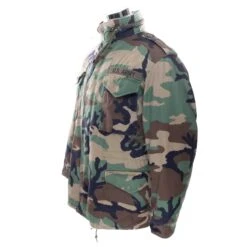 VINTAGE US ARMY M65 WOODLAND CAMO PATCH FIELD JACKET 2005 MEDIUM REGULAR(Vintage Us Army M65 Woodland Camo Patch Field Jacket 2005 Medium Regular)