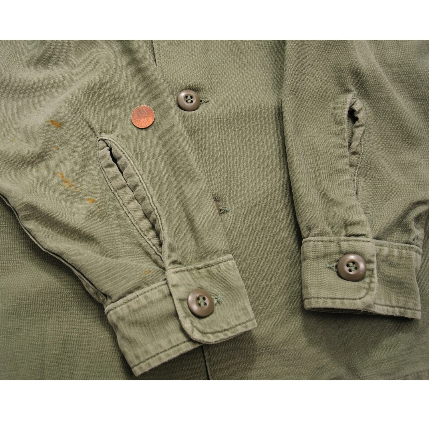 VINTAGE US ARMY UTILITY SHIRT P64 1960'S VIETNAM WAR PATCH 4TH INFANTRY ARMORED DIVISION(Us Army 1960s Vietnam War Shirt Utility Sateen Patch) 6 VINTAGE US ARMY UTILITY SHIRT P64 1960'S VIETNAM WAR PATCH 4TH INFANTRY ARMORED DIVISION(Us Army 1960s Vietnam War Shirt Utility Sateen Patch) - Image 6