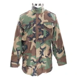 VINTAGE US ARMY M65 WOODLAND CAMO FIELD JACKET 1985 SMALL LONG(Vintage Us Army M65 Woodland Camo Field Jacket 1985 Small Long)
