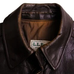 VINTAGE A2 A-2 LEATHER LL BEAN JACKET FLYERS70S 80S SIZE MEDIUM(Vintage A2 A 2 Leather Ll Bean Jacket Flyers 70s 80s Size Medium) -Rare Gear USA Shop DSC 2984