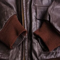 VINTAGE LEATHER LL BEAN JACKET G1 BOMBER FLYERS 1960s 1970s SIZE 44(Copy Of Vintage Usaf Us Airforce Leather Ll Bean Jacket Flyers 70s 80s Size 45) -Rare Gear USA Shop DSC 3026