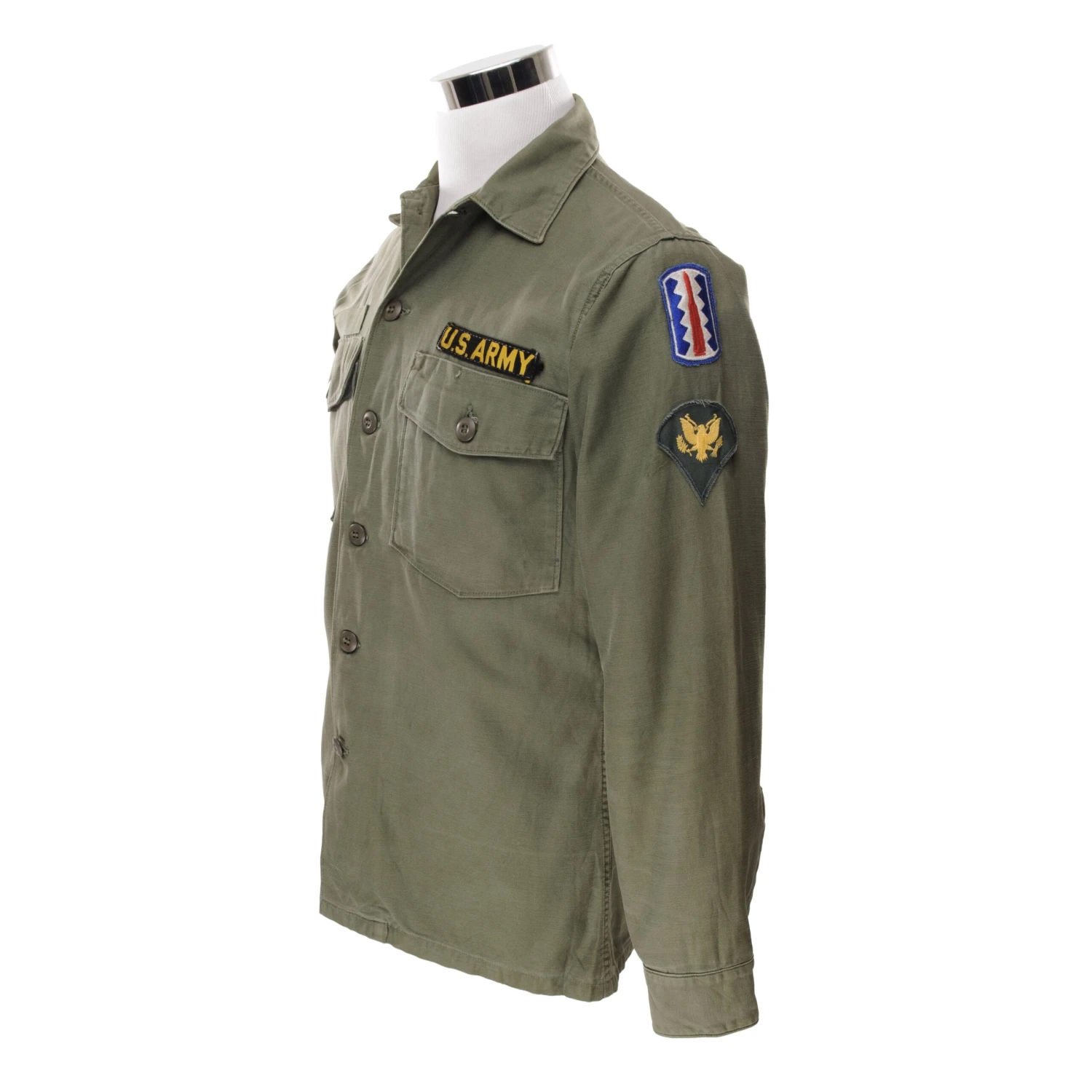 VINTAGE US ARMY 1970S VIETNAM WAR UTILITY SATEEN SHIRT P64 PATCH SIZE 15 1/2 X33(Vintage Us Army 1970s Vietnam War Utility Sateen Shirt P64 Patch Size 15 1 2 X 33) 1 VINTAGE US ARMY 1970S VIETNAM WAR UTILITY SATEEN SHIRT P64 PATCH SIZE 15 1/2 X33(Vintage Us Army 1970s Vietnam War Utility Sateen Shirt P64 Patch Size 15 1 2 X 33)