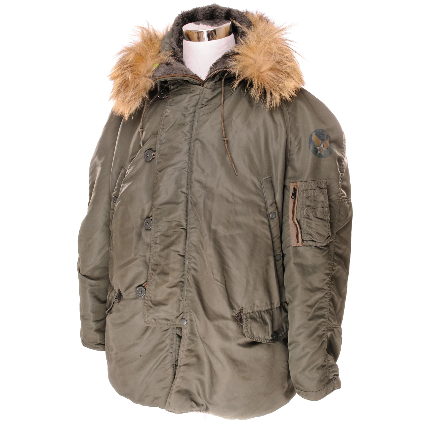 VINTAGE USAF N3B FLIGHT JACKET PARKA SNORKEL PATCH AIR FORCE 1961 SIZE XL(Vintage Usaf N3b Flight Jacket Parka Snorkel Size Xl) 2 VINTAGE USAF N3B FLIGHT JACKET PARKA SNORKEL PATCH AIR FORCE 1961 SIZE XL(Vintage Usaf N3b Flight Jacket Parka Snorkel Size Xl) - Image 2