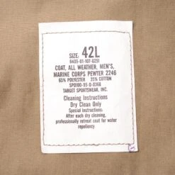 TRENCH COAT MARINE CORPS PEWTER 1995 SIZE 42L MADE IN USA NOS(Trench Coat Marine Corps Pewter 1995 Size 42l Made In Usa) -Rare Gear USA Shop DSC 3196 1