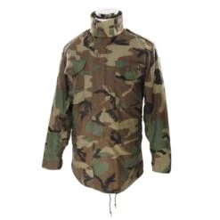 VINTAGE US ARMY M-1965 M65 WOODLAND CAMO FIELD JACKET 1989 SMALL LONG(Vintage Us Army M 1965 M65 Woodland Camo Field Jacket 1989 Small Long) -Rare Gear USA Shop DSC 3353