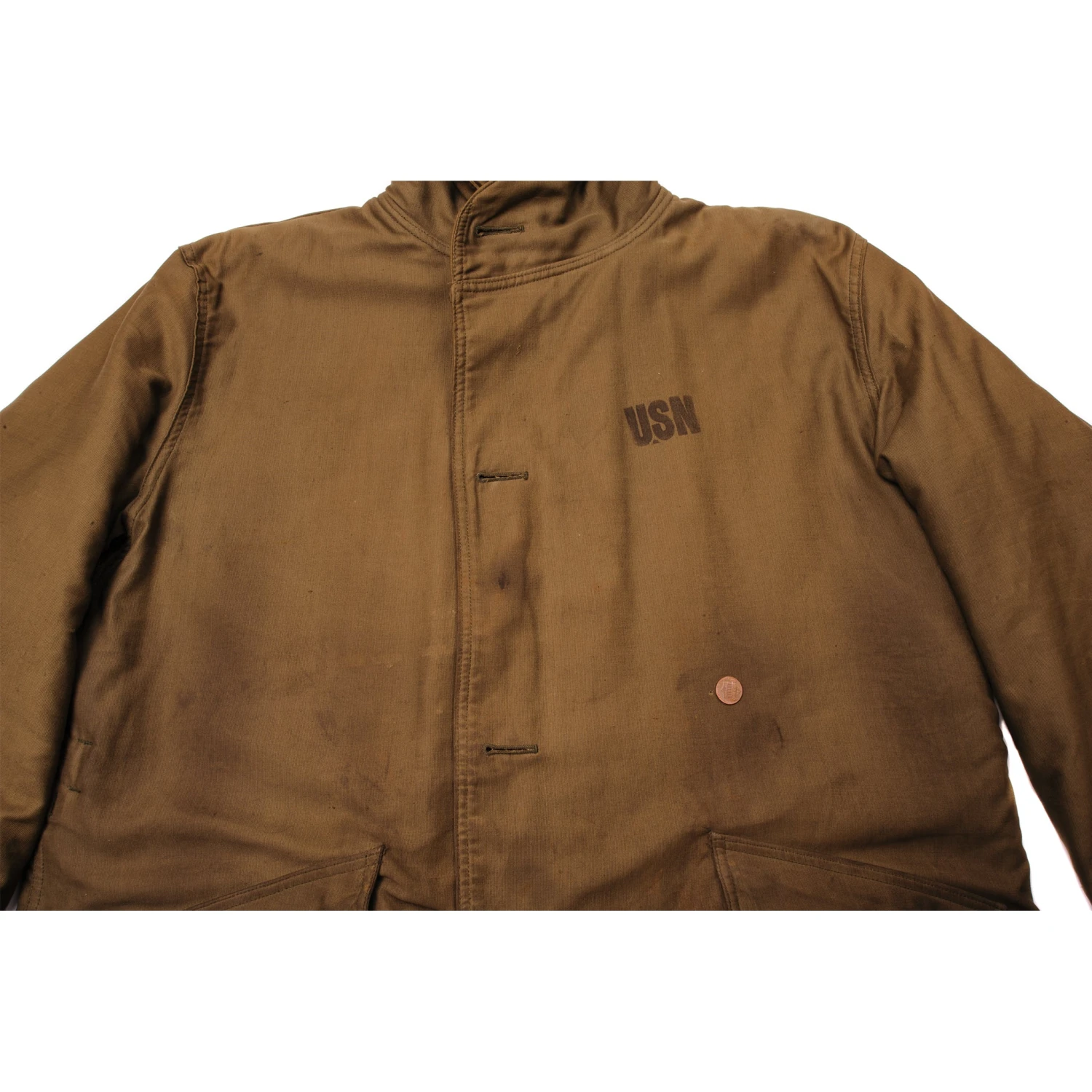 VINTAGE USN US NAVY N-1 N1 DECK JACKET PARKA WW2 ERA SIZE 40 STENCIL(Vintage Usn N 1 N1 Deck Jacket Parka Ww2 Era Size 40) 10 VINTAGE USN US NAVY N-1 N1 DECK JACKET PARKA WW2 ERA SIZE 40 STENCIL(Vintage Usn N 1 N1 Deck Jacket Parka Ww2 Era Size 40) - Image 10