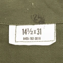 VINTAGE USAF AIR FORCE 1974 VIETNAM WAR UTILITY SATEEN SHIRT PATCH SZ 14 1/2X31(Vintage Usaf Air Force 1974 Vietnam War Utility Sateen Shirt Patch Sz 14 1 2x31) -Rare Gear USA Shop DSC 3601