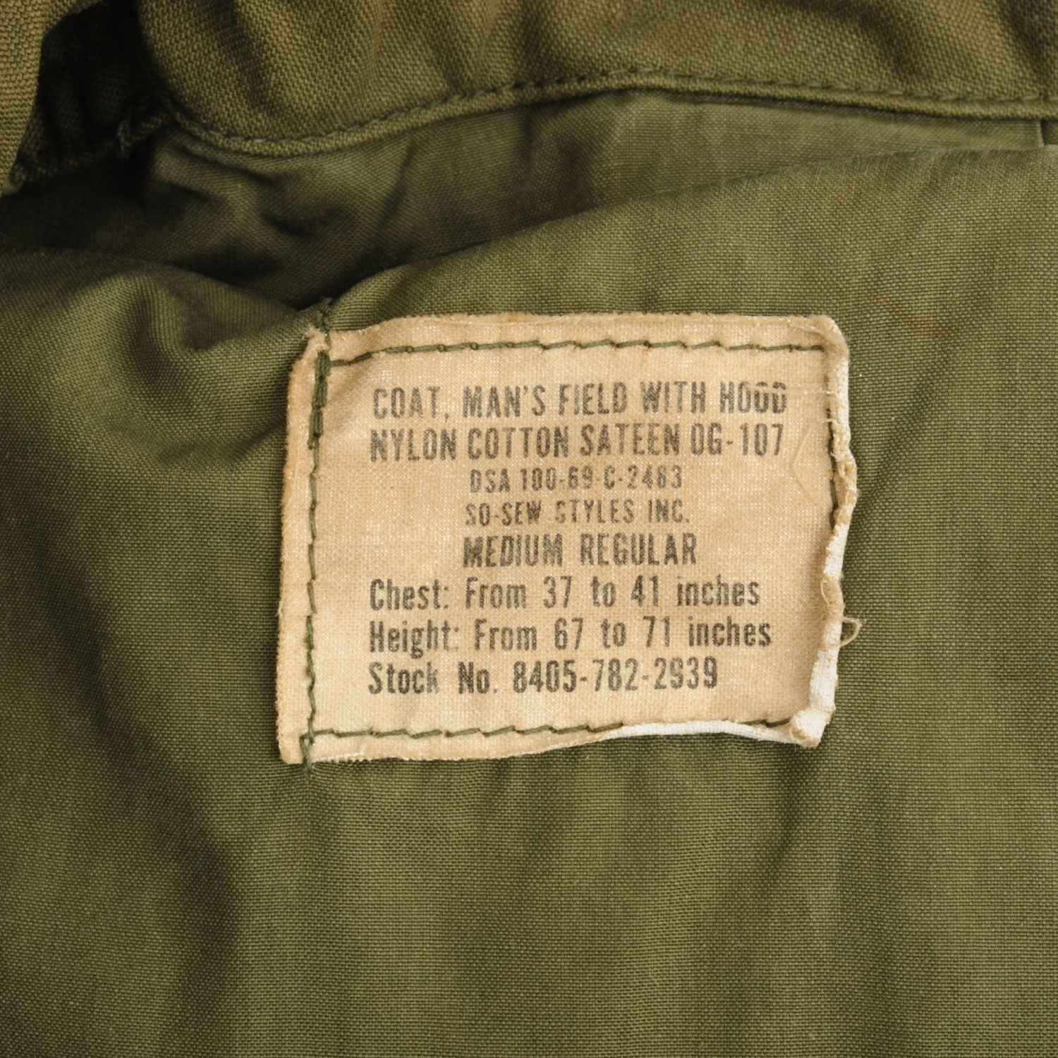 VINTAGE US ARMY M65 FIELD JACKET 1969 VIETNAM WAR SIZE MEDIUM REGULAR(Vintage Us Army M65 Field Jacket 1969 Vietnam War Size Medium Regular) 4 VINTAGE US ARMY M65 FIELD JACKET 1969 VIETNAM WAR SIZE MEDIUM REGULAR(Vintage Us Army M65 Field Jacket 1969 Vietnam War Size Medium Regular) - Image 4