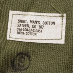 VINTAGE US ARMY SATEEN UTILITY SHIRT P64 VIETNAM WAR 1967 SIZE 14 1/2 X 33 NOS(Vintage Us Army Sateen Utility Shirt P64 Vietnam War 1967 Size 14 1 2 X 33 Nos) -Rare Gear USA Shop DSC 3833