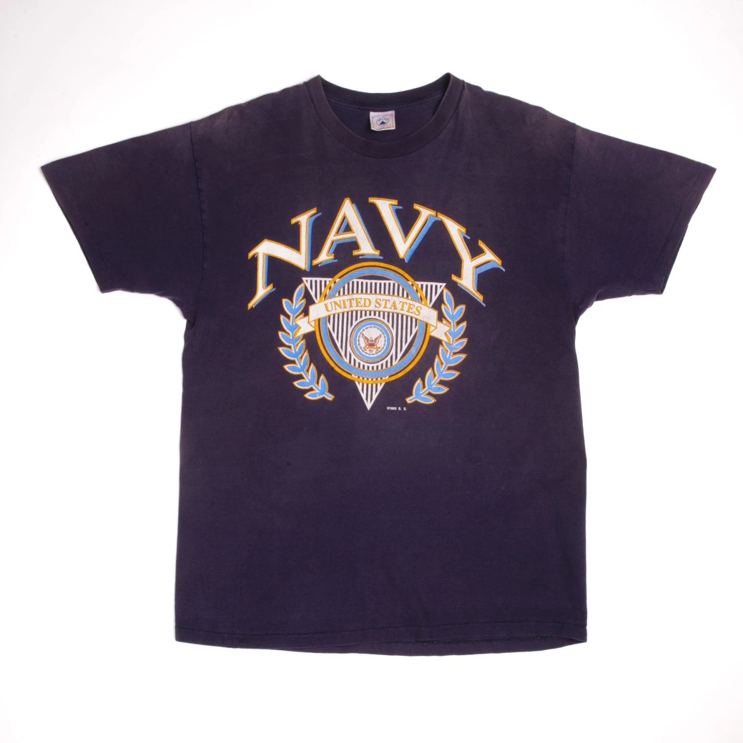 VINTAGE US NAVY TEE SHIRT 1993 SIZE LARGE MADE IN USA(Copy Of Vintage Us Navy Tee Shirt Size Xl Made In Usa) 2 VINTAGE US NAVY TEE SHIRT 1993 SIZE LARGE MADE IN USA(Copy Of Vintage Us Navy Tee Shirt Size Xl Made In Usa) - Image 2
