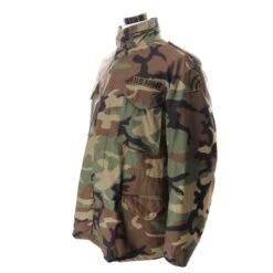 VINTAGE US ARMY M-1965 M65 WOODLAND CAMO FIELD JACKET 1991 SIZE LARGE LONG(Vintage Us Army M 1965 M65 Woodland Camo Field Jacket 1991 Size Large Long)