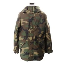 VINTAGE US ARMY GORETEX ECWCS WOODLAND CAMO PARKA 2000 SIZE LARGE LONG(Vintage Us Army Goretex Ecwcs Woodland Camo Parka 2000 Size Large Long)