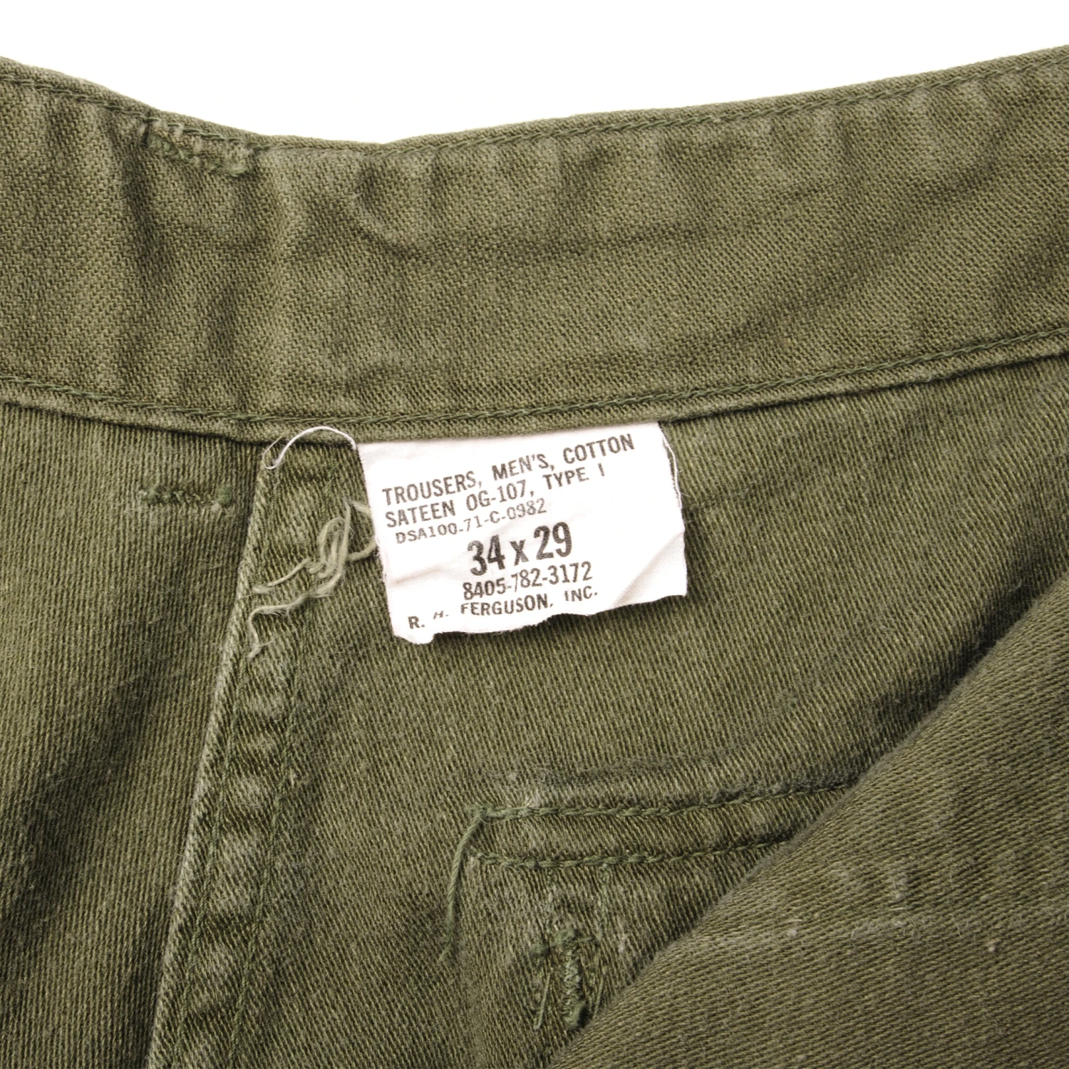 VINTAGE US ARMY UTILITY OG-107 SATEEN PANTS 1971 VIETNAM WAR SIZE W31 L27(Vintage Us Army Utility Pants 1971 Vietnam War Size W31 L27) 3 VINTAGE US ARMY UTILITY OG-107 SATEEN PANTS 1971 VIETNAM WAR SIZE W31 L27(Vintage Us Army Utility Pants 1971 Vietnam War Size W31 L27) - Image 3