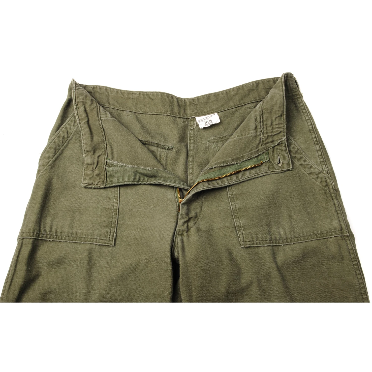 VINTAGE US ARMY UTILITY OG-107 SATEEN PANTS 1971 VIETNAM WAR SIZE W31 L27(Vintage Us Army Utility Pants 1971 Vietnam War Size W31 L27) 6 VINTAGE US ARMY UTILITY OG-107 SATEEN PANTS 1971 VIETNAM WAR SIZE W31 L27(Vintage Us Army Utility Pants 1971 Vietnam War Size W31 L27) - Image 6