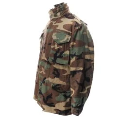 VINTAGE US ARMY M-1965 M65 WOODLAND CAMO FIELD JACKET 1991 SIZE MEDIUM LONG(Vintage Us Army M 1965 M65 Woodland Camo Field Jacket 1991 Size Medium Long)