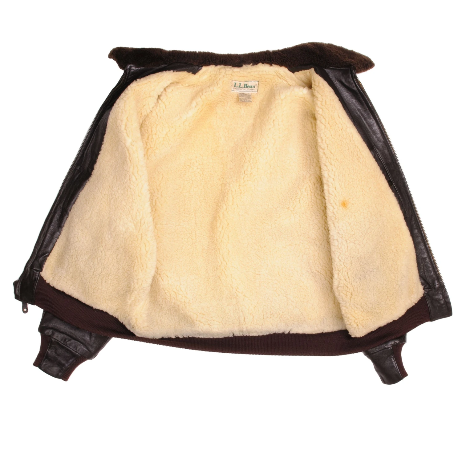 Vintage LL Bean G-1 Flight Bomber Jacket Mens 44 Shearling Goatskin Leather 1970s 1980s(Copy Of Vintage Usaf Us Airforce Leather Ll Bean Jacket Flyers 70s 80s Size Medium) 7 Vintage LL Bean G-1 Flight Bomber Jacket Mens 44 Shearling Goatskin Leather 1970s 1980s(Copy Of Vintage Usaf Us Airforce Leather Ll Bean Jacket Flyers 70s 80s Size Medium) - Image 7