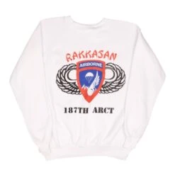 VINTAGE AIRBORNE RAKKASAN 187TH ARCT SWEATSHIRT 1990S SIZE LARGE MADE IN USA(Vintage Airborne Rakkasan 187th Arct Sweatshirt Size Large Made In Usa)