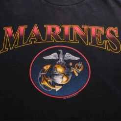 VINTAGE USMC MARINES TEE SHIRT SIZE LARGE(Copy Of Vintage Us Army Airborne Tee Shirt 1990s Size Medium Made In Usa) -Rare Gear USA Shop DSC 4366