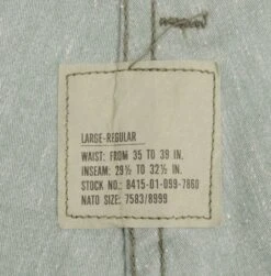 VINTAGE US ARMY M65 WOODLAND CAMO TROUSERS PANTS 1985 LARGE REGULAR DEADSTOCK(Vintage Us Army M65 Woodland Camo Trousers Pants 1985 Large Regular Deadstock) -Rare Gear USA Shop DSC 4392