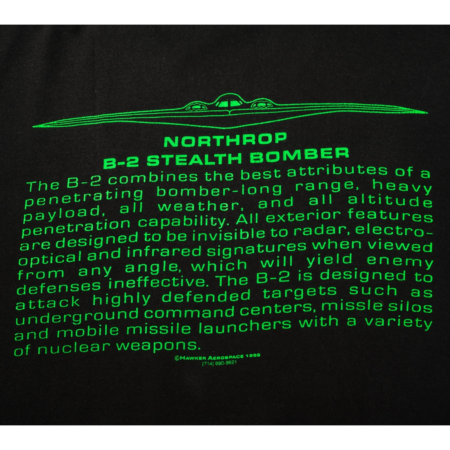 VINTAGE USAF NORTHROP B-2 STEALTH BOMBER TEE SHIRT SIZE XL MADE IN USA(Vintage Usaf Northrop B 2 Stealth Bomber Tee Shirt Size Xl Made In Usa) 6 VINTAGE USAF NORTHROP B-2 STEALTH BOMBER TEE SHIRT SIZE XL MADE IN USA(Vintage Usaf Northrop B 2 Stealth Bomber Tee Shirt Size Xl Made In Usa) - Image 6
