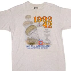 VINTAGE USAF 50 YEARS OF 82D AIRBORNE SERVICE 1942 - 1992 TEE SHIRT XL MADE USA(Vintage Usaf Us Air Force 50 Years Of 82d Airborne Service 1942 1992 Tee Shirt Xl Made Usa)