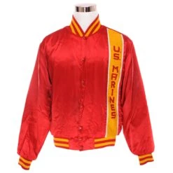 VINTAGE USMC US MARINE CORPS SOUVENIR BOMBER JACKET SIZE LARGE(Vintage Usmc Us Marine Corps Souvenir Bomber Jacket Size Large)