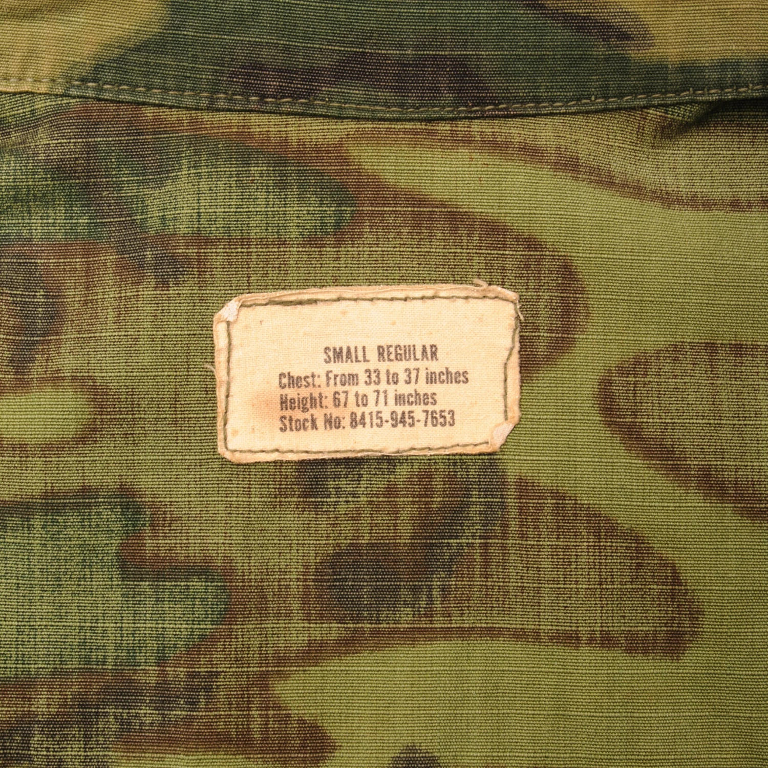 VINTAGE US ARMY TROPICAL COMBAT JACKET 4TH PATTERN ERDL CAMO 1968 VIETNAM WAR SIZE SMALL REGULAR(Vintage Us Army Tropical Combat Jacket 4th Pattern Erdl 1968 Vietnam War Size Small Short) 4 VINTAGE US ARMY TROPICAL COMBAT JACKET 4TH PATTERN ERDL CAMO 1968 VIETNAM WAR SIZE SMALL REGULAR(Vintage Us Army Tropical Combat Jacket 4th Pattern Erdl 1968 Vietnam War Size Small Short) - Image 4